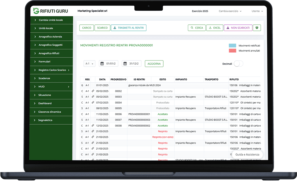 Software Rifiuti Guru - Registro di Carico e Scarico