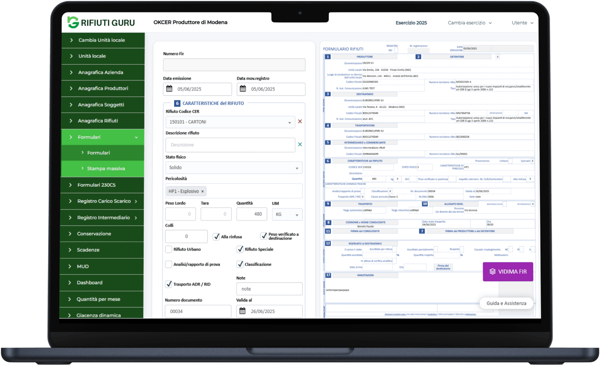 Software rifiuti guru formulario rifiuti nuovo modello rentri