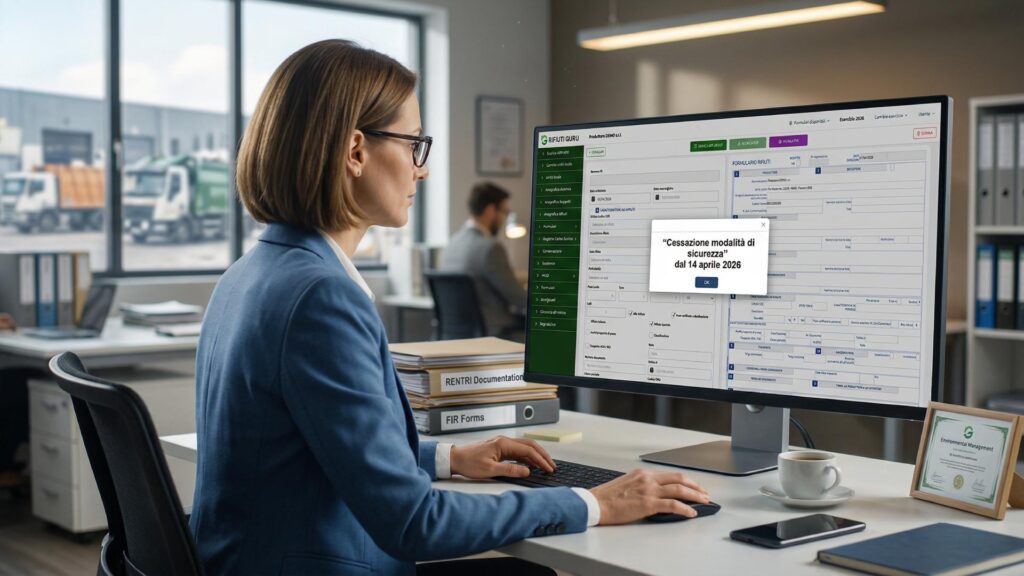RENTRI cessazione modalità sicurezza